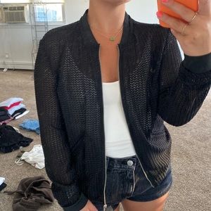 Black zip sweater